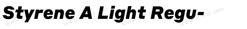 Styrene A Light Regu字体转换